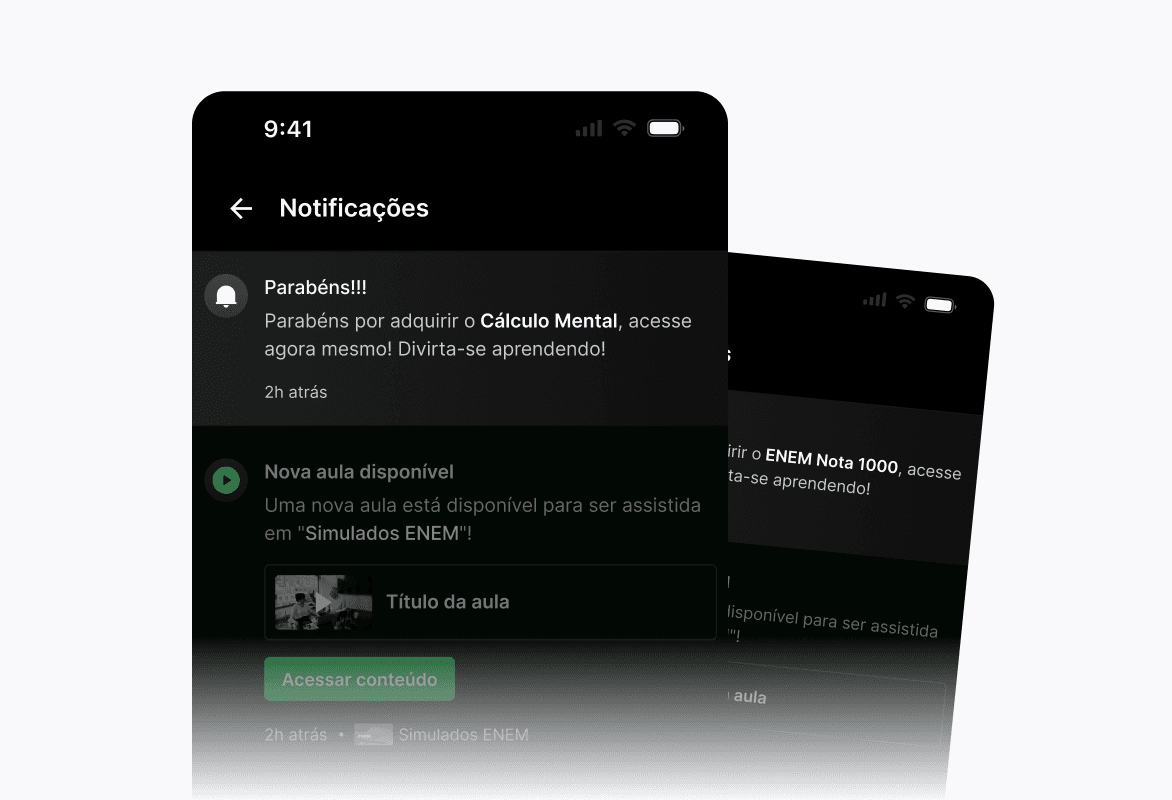 Notifique seus alunos